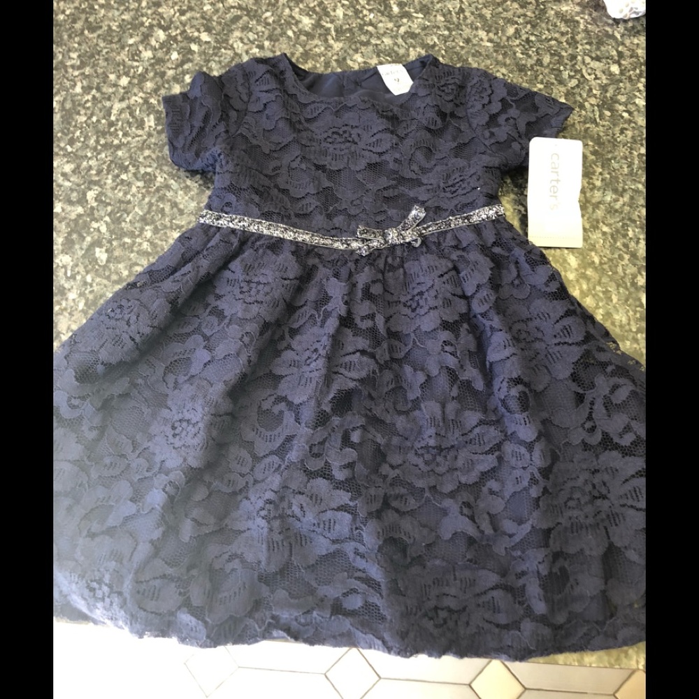 Girls blue lace spring dress 👗